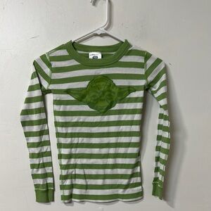 Hanna Andersson Long Sleeve Tee in Forest Green with Soft Cotton Comfort Yoda